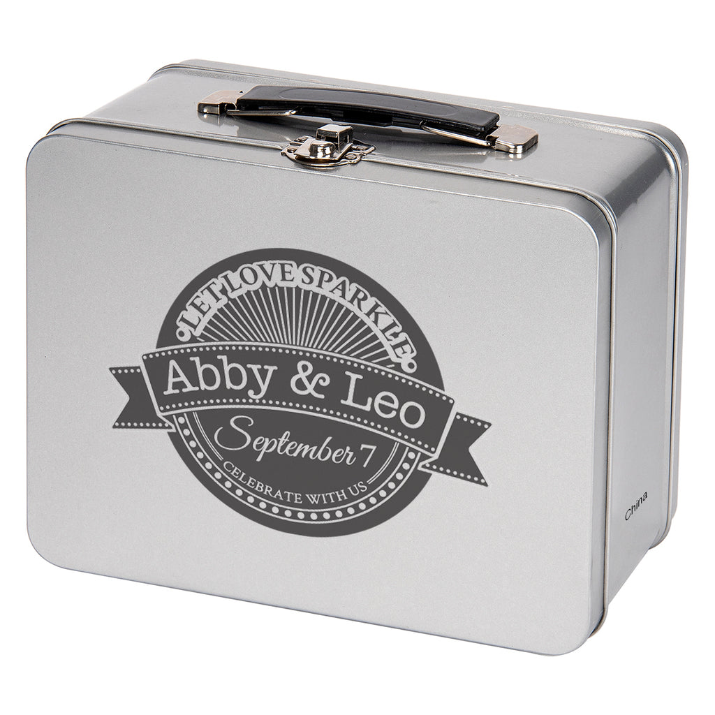 Lunch Box in Throwback Tin Full Color - Silver - Silk Screen