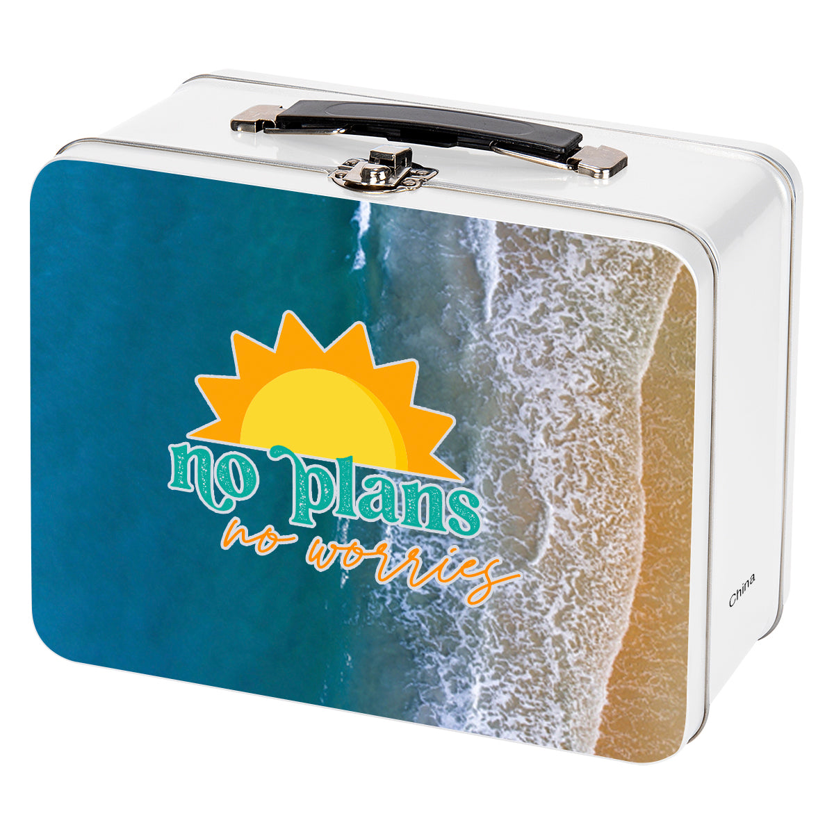 Lunch Box in Throwback Tin Full Color - White - Megabrite