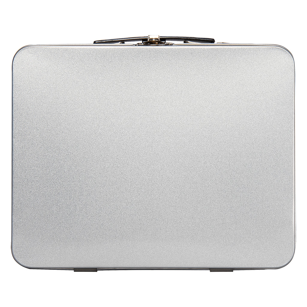 Lunch Box in Throwback Tin - Silver - Front