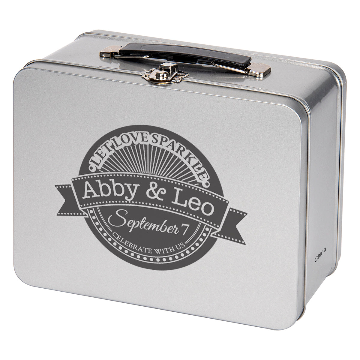 Lunch Box in Throwback Tin - Silver - Silk Screen