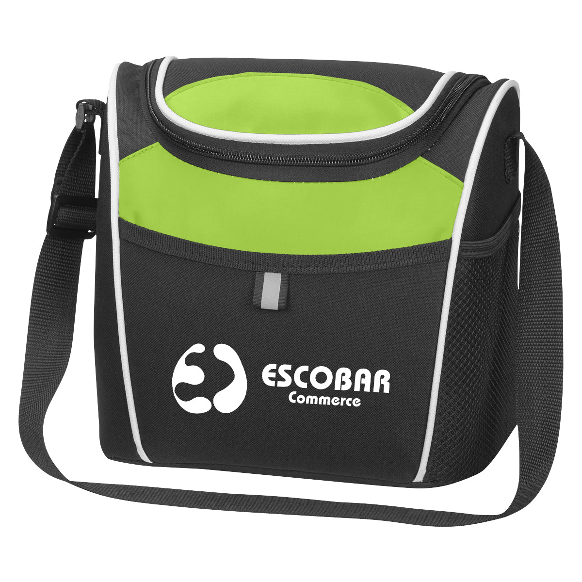 Lunch Cooler, Mesa - Black With Lime Green - Silk Screen