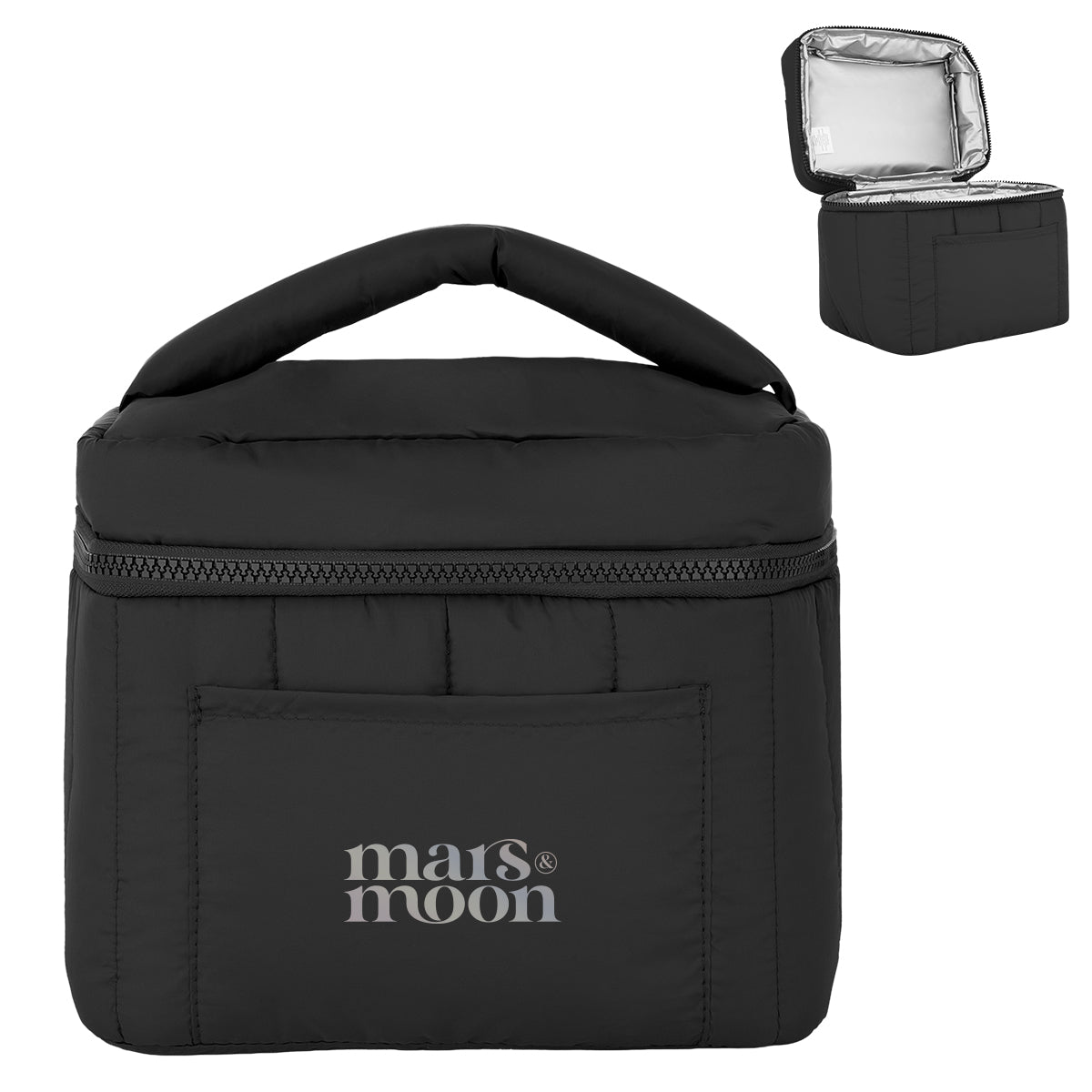 Luxe Puffer Cooler Bag for 9 Cans - Black - Colorbrite