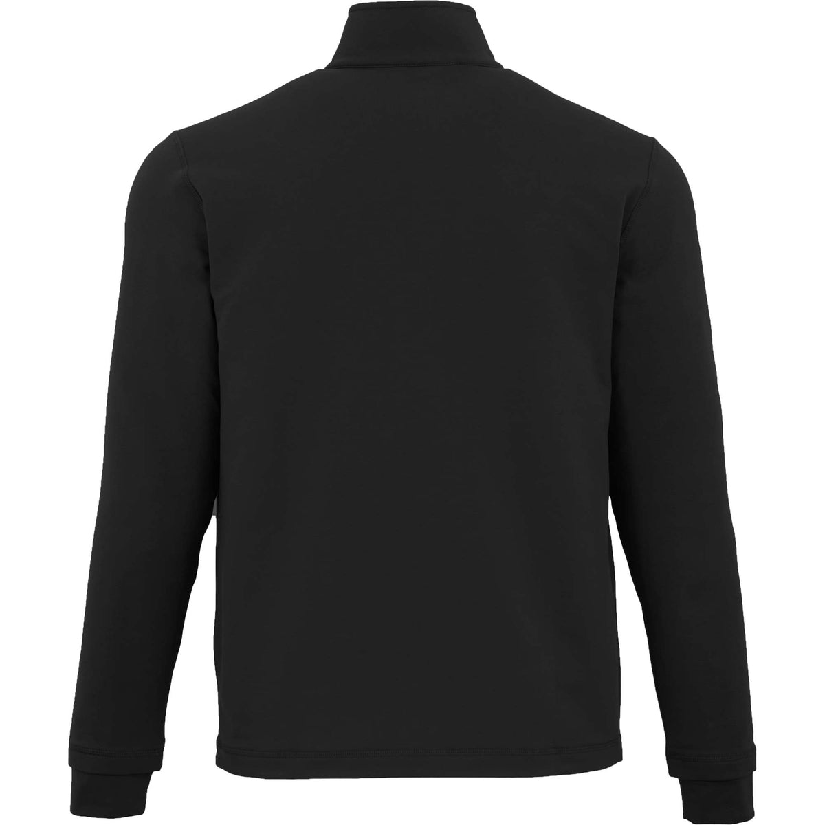 Lyon Stretch French Terry Full Zip Jacket for Men Embroidery - Black - Back