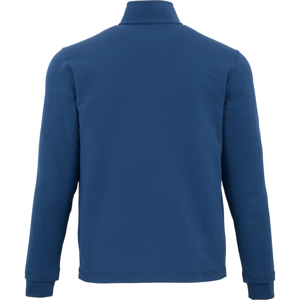 Lyon Stretch French Terry Full Zip Jacket for Men Transfer - River Blue - Back