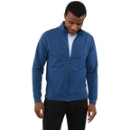 Lyon Stretch French Terry Full Zip Jacket for Men Transfer - River Blue - Front On Model