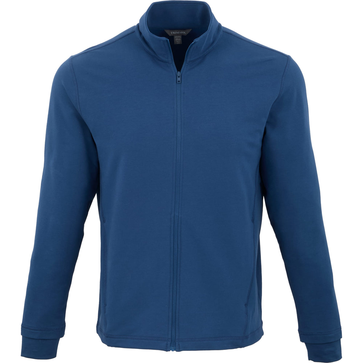 Lyon Stretch French Terry Full Zip Jacket for Men Transfer - River Blue - Front