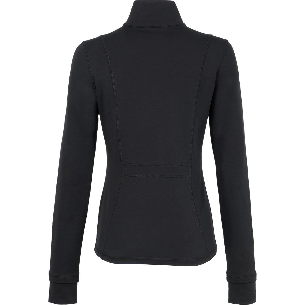 Lyon Stretch French Terry Full Zip Jacket for Women Embroidery - Black - Back