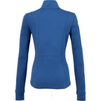 Lyon Stretch French Terry Full Zip Jacket for Women Embroidery - River Blue - Back