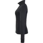 Lyon Stretch French Terry Full Zip Jacket for Women Transfer - Black - Left Side