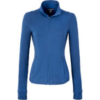 Lyon Stretch French Terry Full Zip Jacket for Women Transfer - River Blue - Front