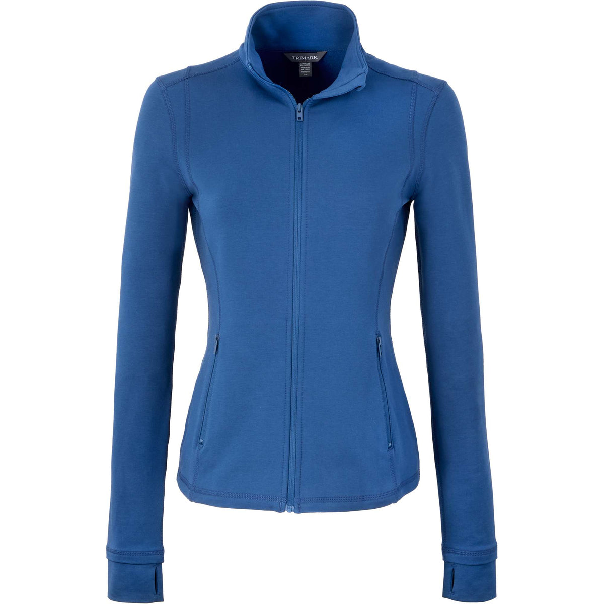 Lyon Stretch French Terry Full Zip Jacket for Women Transfer - River Blue - Front