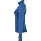 Lyon Stretch French Terry Full Zip Jacket for Women Transfer - River Blue - Left Side