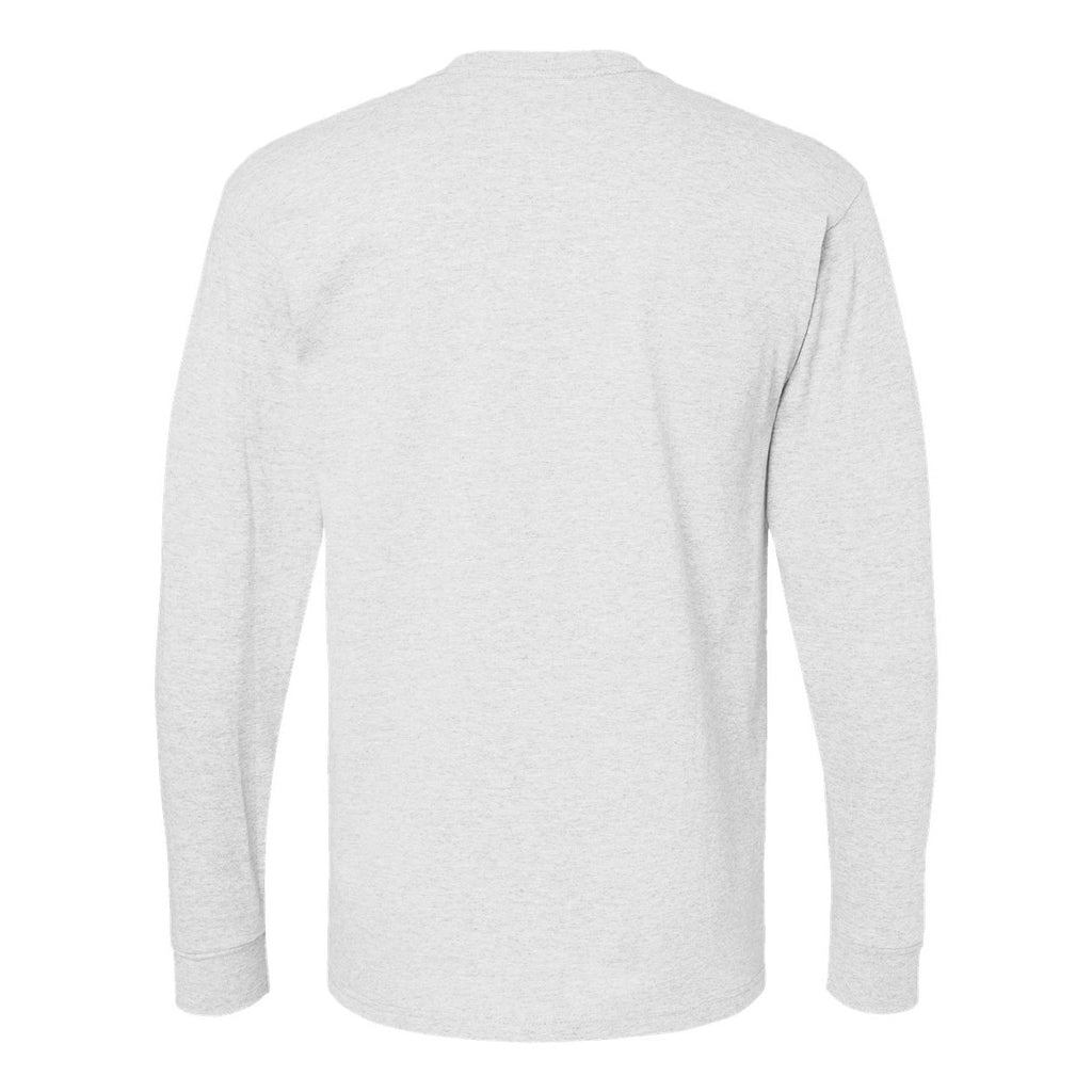 M&O Unisex Gold Soft Touch Long Sleeve T-Shirt - Ash - Back