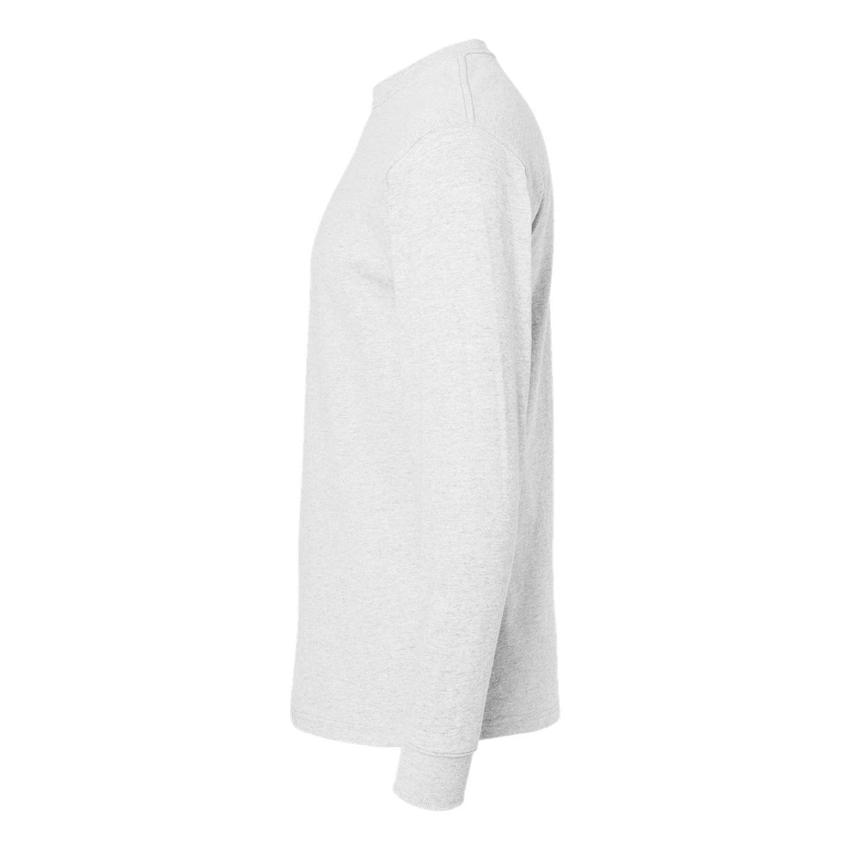 M&O Unisex Gold Soft Touch Long Sleeve T-Shirt - Ash - Direct Side