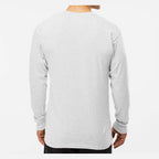 M&O Unisex Gold Soft Touch Long Sleeve T-Shirt - Ash - On Model Back