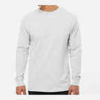 M&O Unisex Gold Soft Touch Long Sleeve T-Shirt - Ash - On Model Front