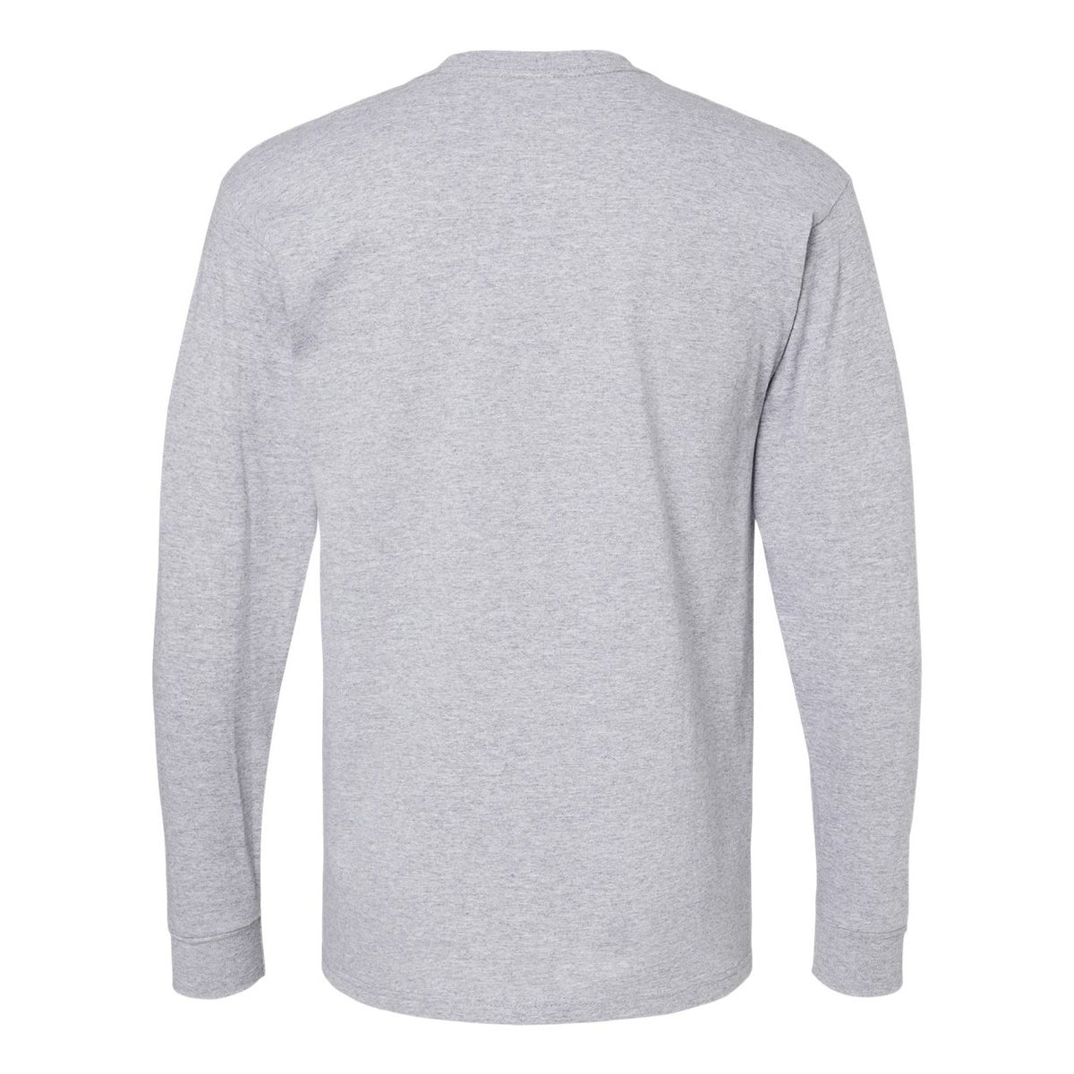 M&O Unisex Gold Soft Touch Long Sleeve T-Shirt - Athletic Grey - Back