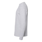 M&O Unisex Gold Soft Touch Long Sleeve T-Shirt - Athletic Grey - Direct Side