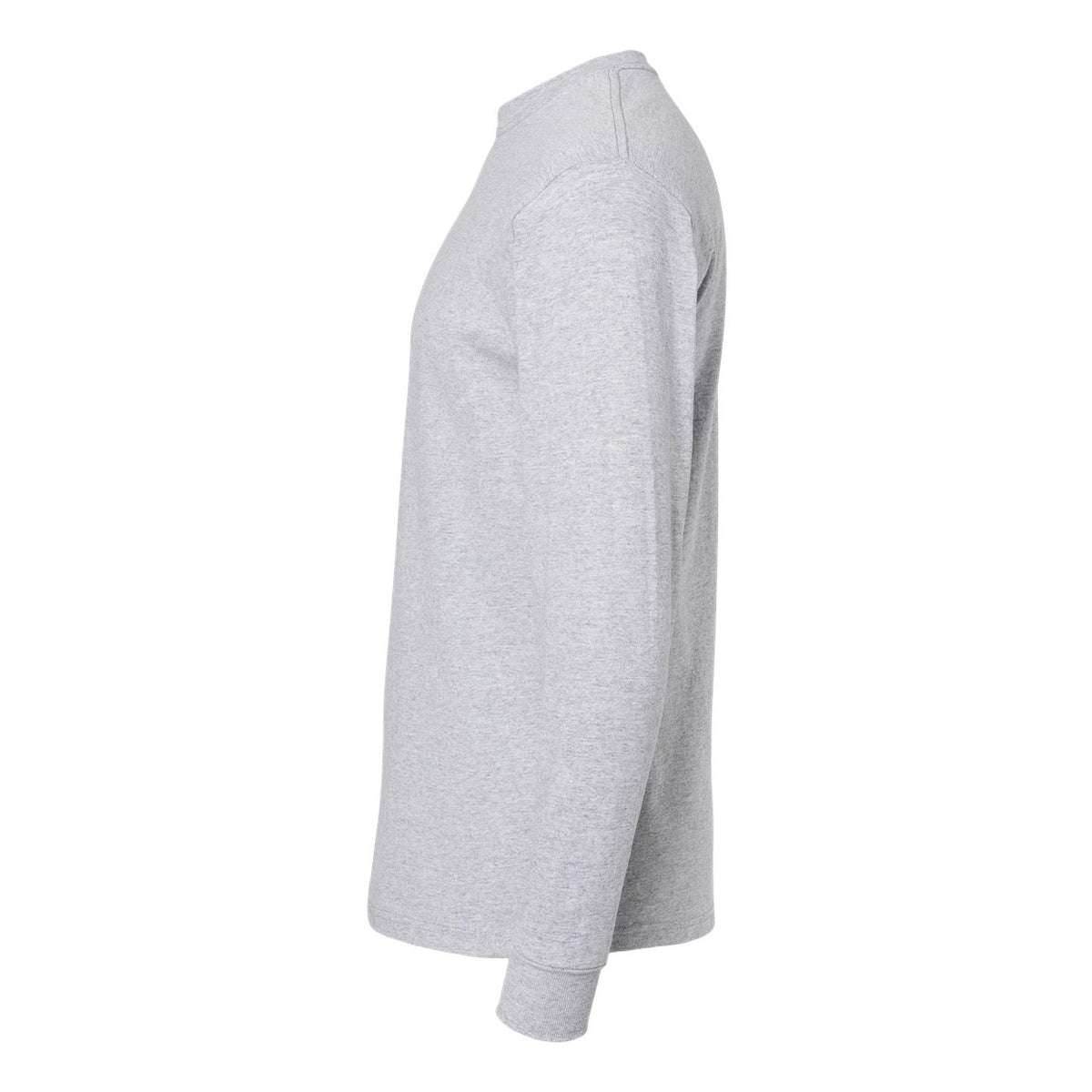M&O Unisex Gold Soft Touch Long Sleeve T-Shirt - Athletic Grey - Direct Side