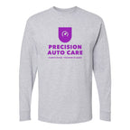 M&O Unisex Gold Soft Touch Long Sleeve T-Shirt - Athletic Grey - Front