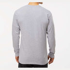M&O Unisex Gold Soft Touch Long Sleeve T-Shirt - Athletic Grey - On Model Back