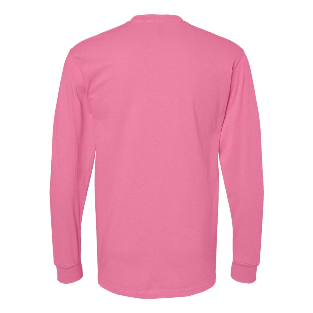 M&O Unisex Gold Soft Touch Long Sleeve T-Shirt - Azalea - Back