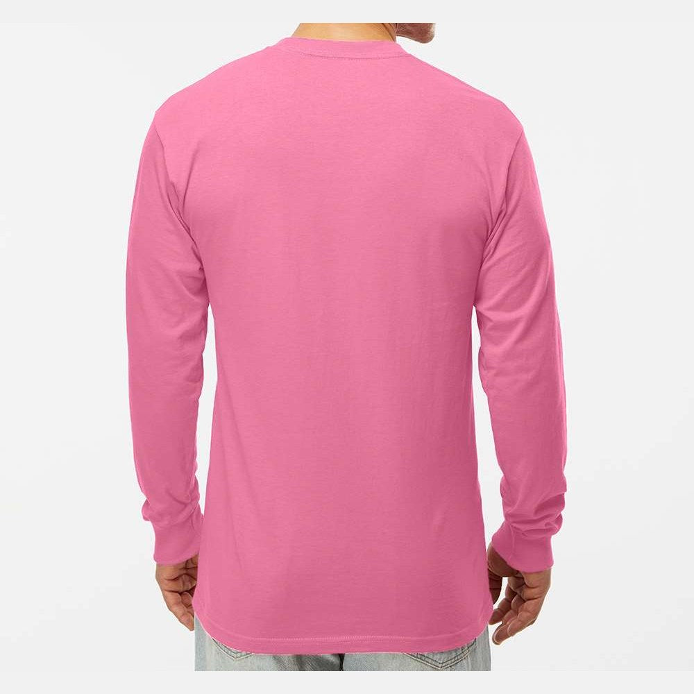 M&O Unisex Gold Soft Touch Long Sleeve T-Shirt - Azalea - On Model Back