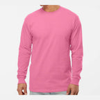 M&O Unisex Gold Soft Touch Long Sleeve T-Shirt - Azalea - On Model Front