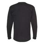 M&O Unisex Gold Soft Touch Long Sleeve T-Shirt - Black - Back