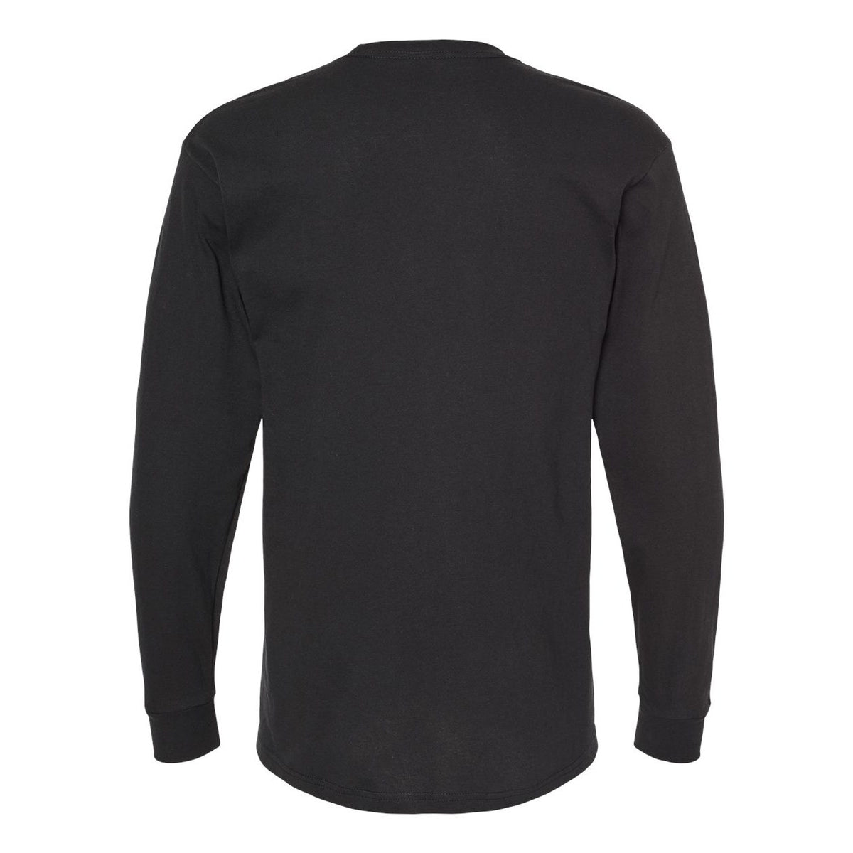 M&O Unisex Gold Soft Touch Long Sleeve T-Shirt - Black - Back