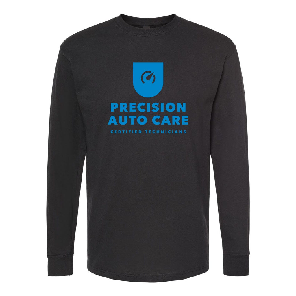 M&O Unisex Gold Soft Touch Long Sleeve T-Shirt - Black - Front