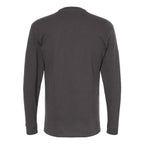 M&O Unisex Gold Soft Touch Long Sleeve T-Shirt - Charcoal - Back