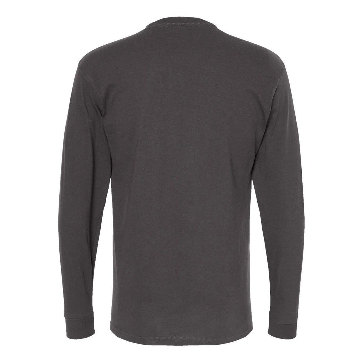 M&O Unisex Gold Soft Touch Long Sleeve T-Shirt - Charcoal - Back