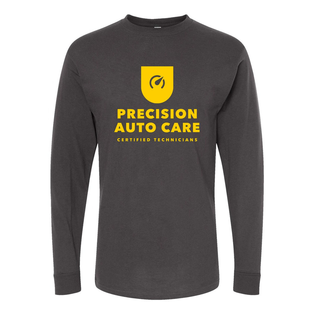M&O Unisex Gold Soft Touch Long Sleeve T-Shirt - Charcoal - Front