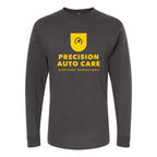 M&O Unisex Gold Soft Touch Long Sleeve T-Shirt - Charcoal - Front