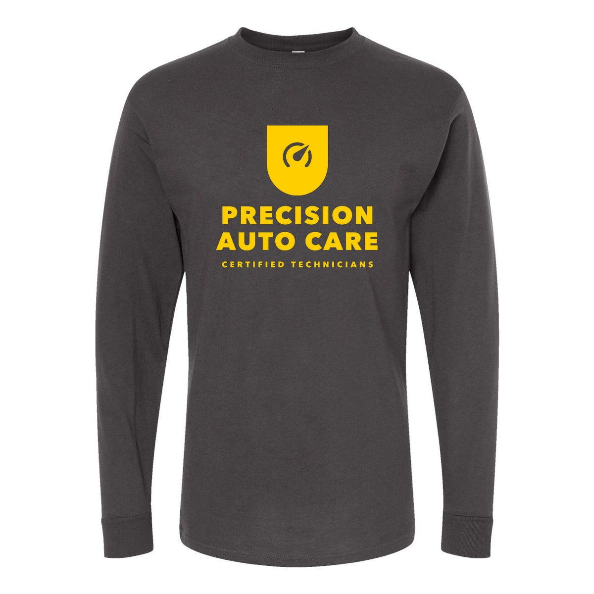 M&O Unisex Gold Soft Touch Long Sleeve T-Shirt - Charcoal - Front