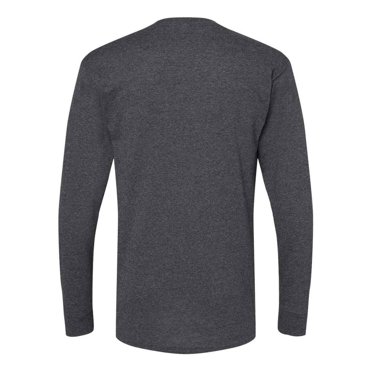 M&O Unisex Gold Soft Touch Long Sleeve T-Shirt - Dark Heather - Back