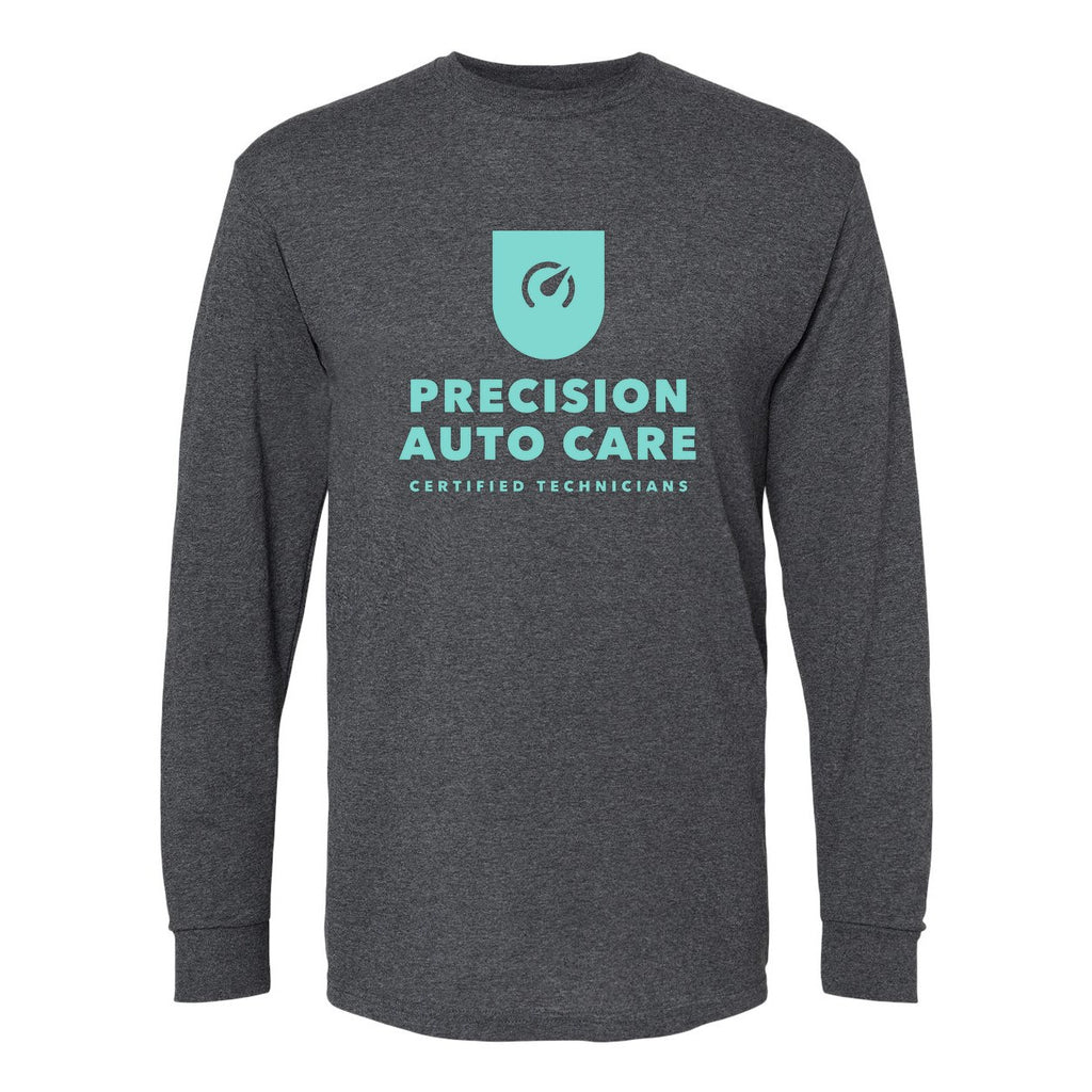 M&O Unisex Gold Soft Touch Long Sleeve T-Shirt - Dark Heather - Front