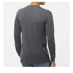 M&O Unisex Gold Soft Touch Long Sleeve T-Shirt - Dark Heather - On Model Back