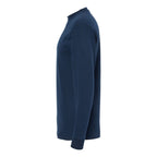M&O Unisex Gold Soft Touch Long Sleeve T-Shirt - Deep Navy - Direct Side
