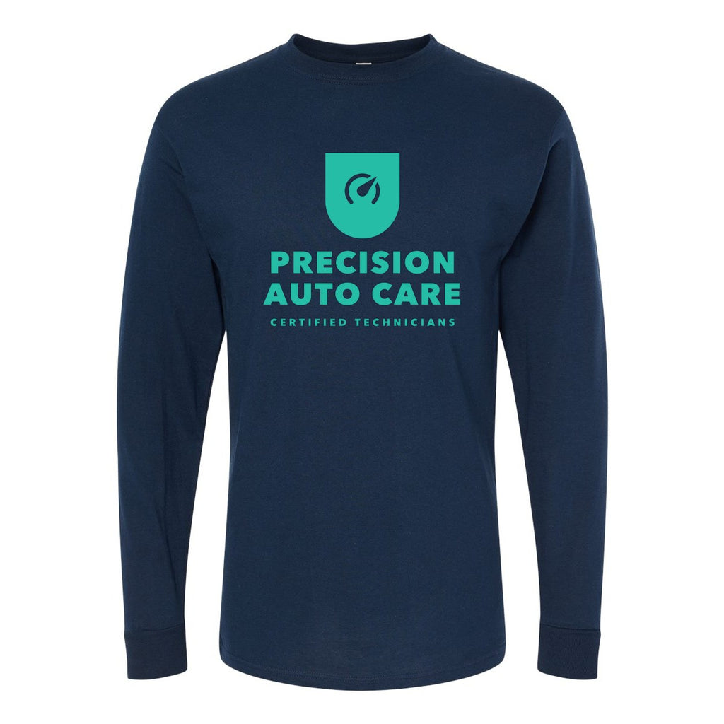M&O Unisex Gold Soft Touch Long Sleeve T-Shirt - Deep Navy - Front