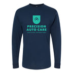M&O Unisex Gold Soft Touch Long Sleeve T-Shirt - Deep Navy - Front