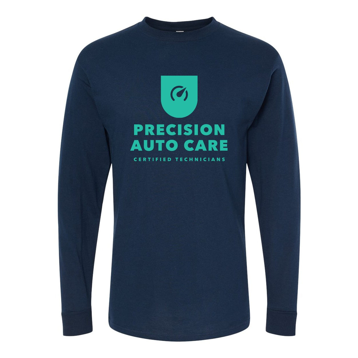 M&O Unisex Gold Soft Touch Long Sleeve T-Shirt - Deep Navy - Front
