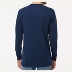 M&O Unisex Gold Soft Touch Long Sleeve T-Shirt - Deep Navy - On Model Back