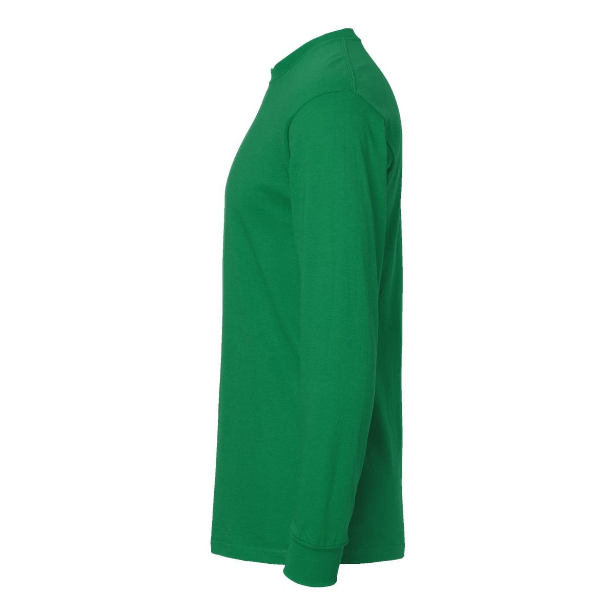 M&O Unisex Gold Soft Touch Long Sleeve T-Shirt - Fine Kelly Green - Direct Side