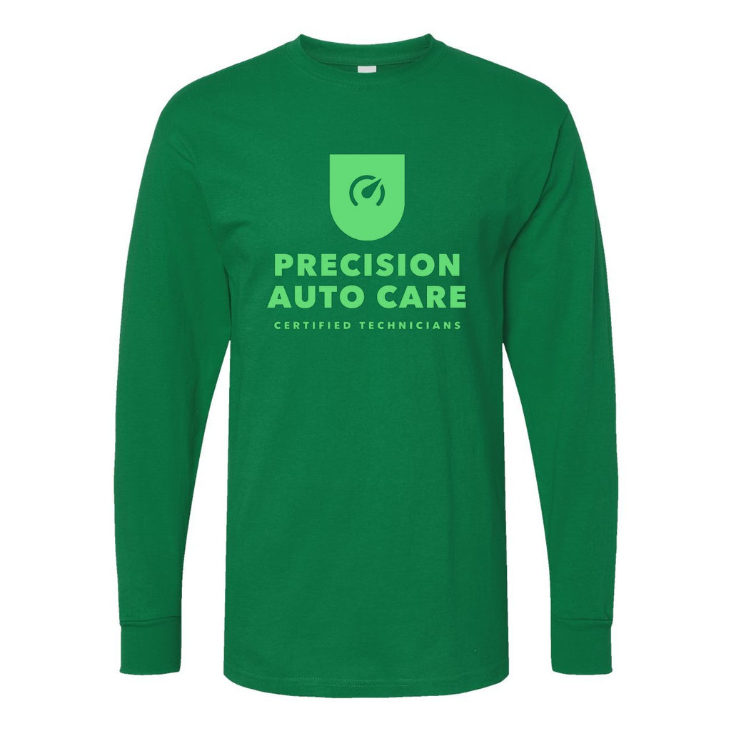 M&O Unisex Gold Soft Touch Long Sleeve T-Shirt - Fine Kelly Green - Front