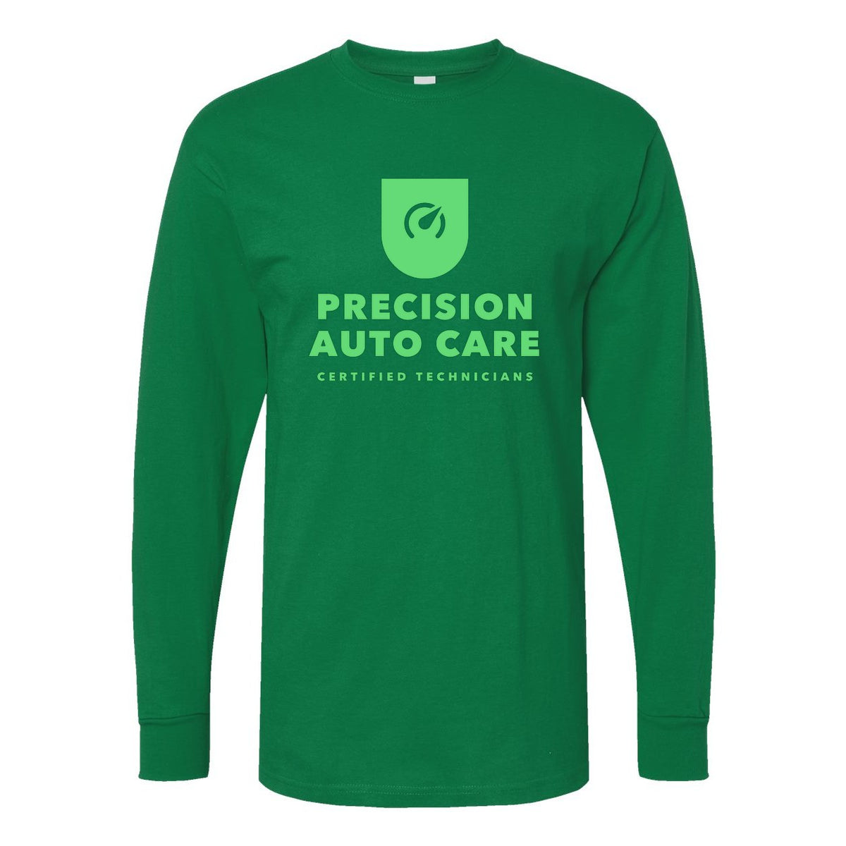 M&O Unisex Gold Soft Touch Long Sleeve T-Shirt - Fine Kelly Green - Front