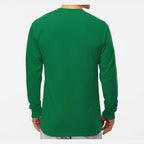 M&O Unisex Gold Soft Touch Long Sleeve T-Shirt - Fine Kelly Green - On Model Back