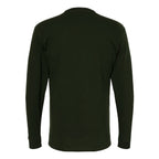 M&O Unisex Gold Soft Touch Long Sleeve T-Shirt - Forest Green - Back