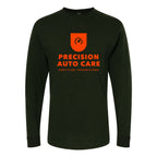 M&O Unisex Gold Soft Touch Long Sleeve T-Shirt - Forest Green - Front
